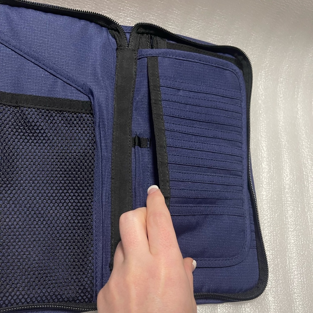 LL Bean Navy Blue Long Wallet / Travel Organizer – Multi-Use Holder (LLB#0VQ40) - Picture 5 of 17